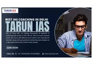 Best IAS Coaching In Delhi Tarun IAS