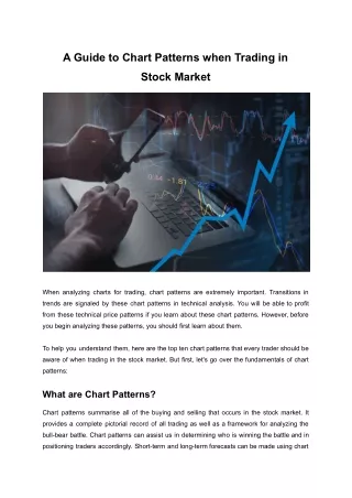 A Guide to Chart Patterns when Trading in  Stock Market