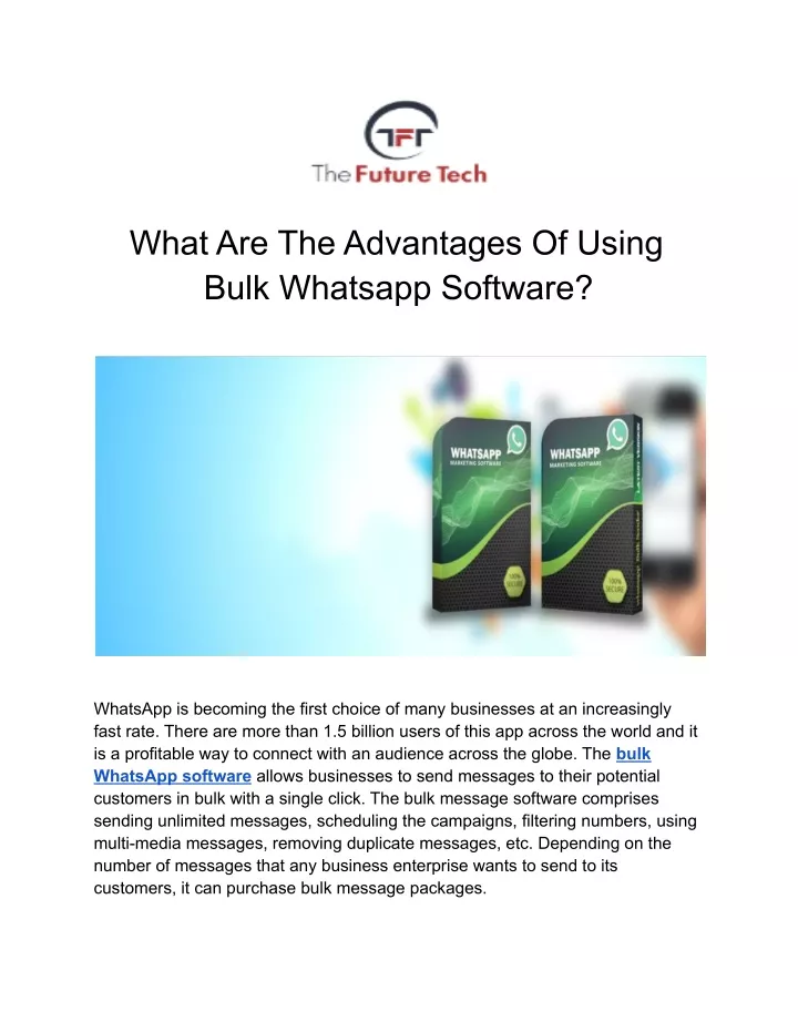 what are the advantages of using bulk whatsapp