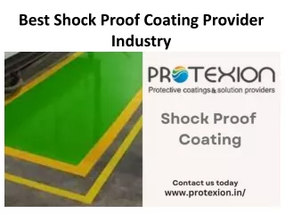 Best Shock Proof Coating Company - Protexion Nashik, India