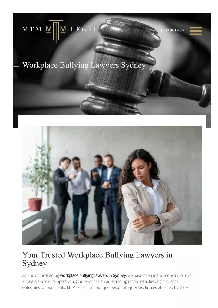 PPT - Workplace Bullying Lawyers Sydney PowerPoint Presentation, free ...
