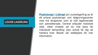 psykoterapi i liding p louiselagerling