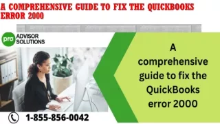 a comprehensive guide to fix the quickbooks error 2000