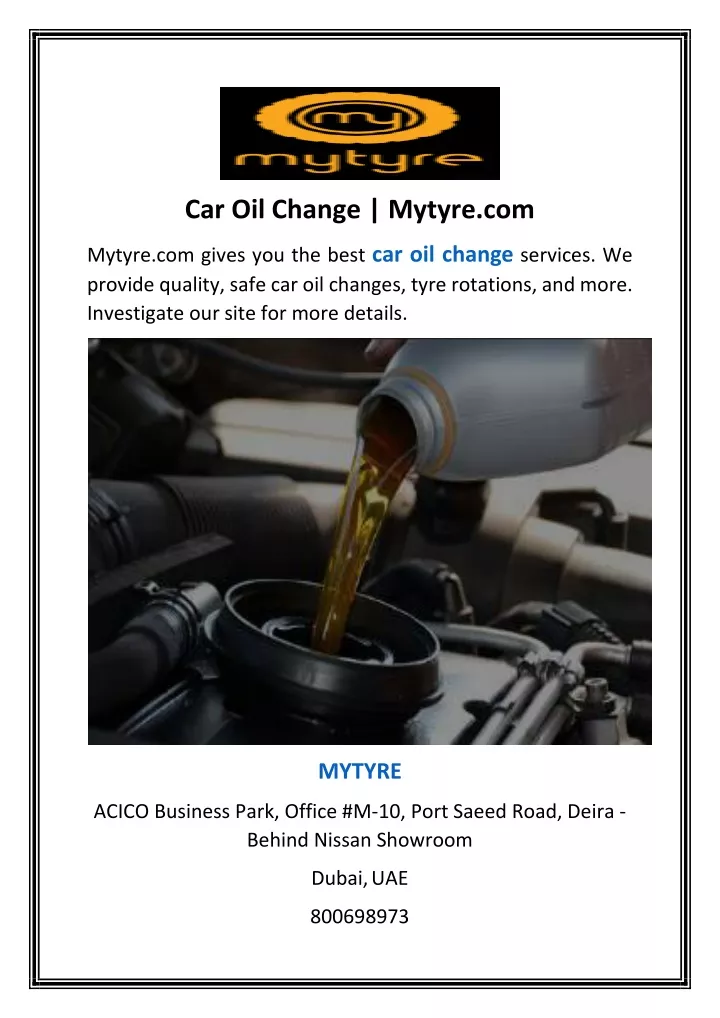 PPT - Car Oil Change PowerPoint Presentation, free download - ID:11972689