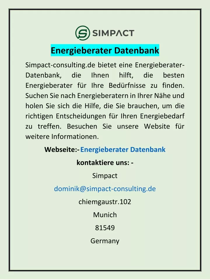 energieberater datenbank