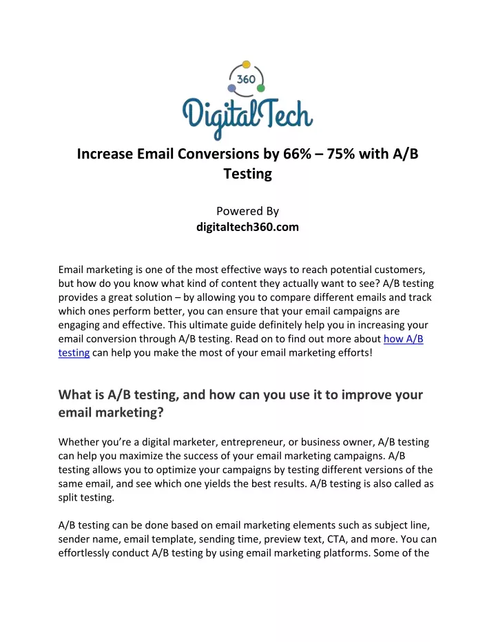increase email conversions by 66 75 with
