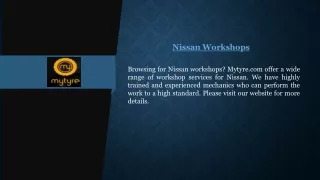Nissan Workshops | Mytyre.com
