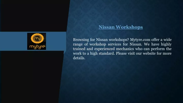 nissan workshops