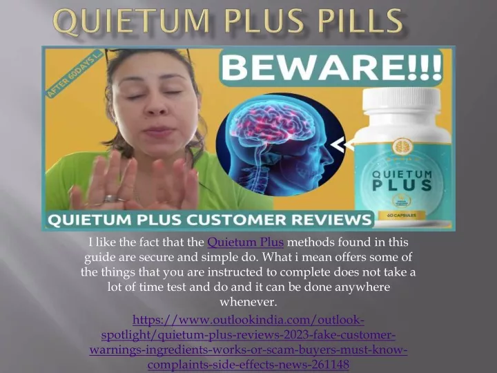 i like the fact that the quietum plus methods