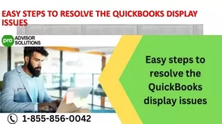 easy steps to resolve the quickbooks display issues