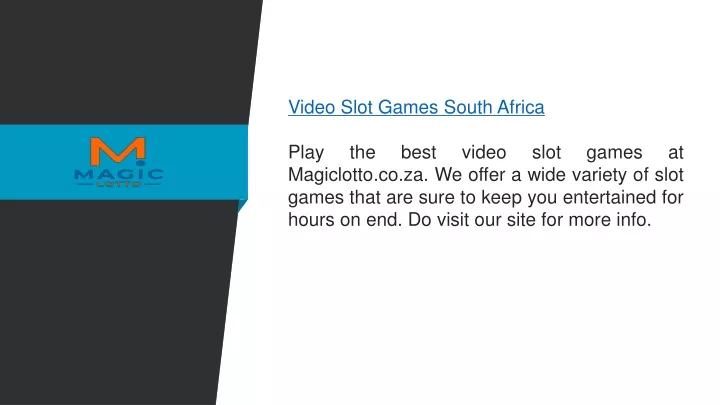 video slot games south africa play the best video