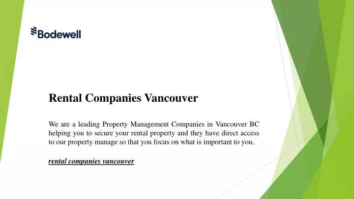 rental companies vancouver