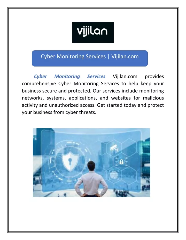 cyber monitoring services vijilan com