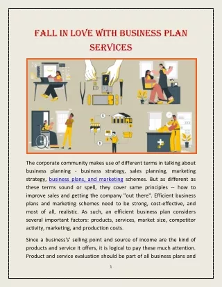 fall in love with business plan services