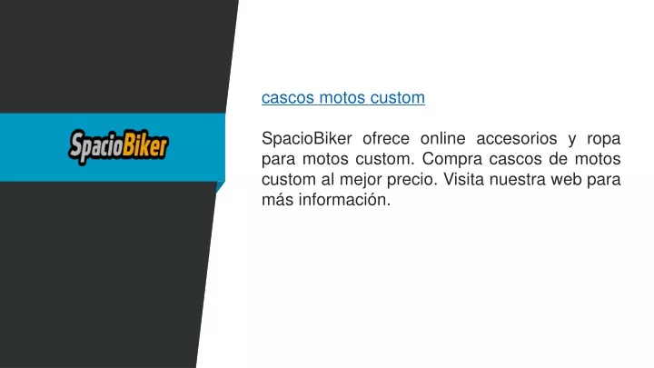 cascos motos custom spaciobiker ofrece online