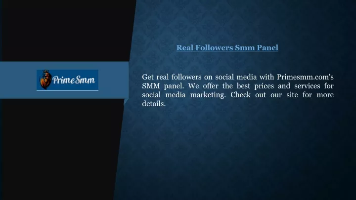 real followers smm panel