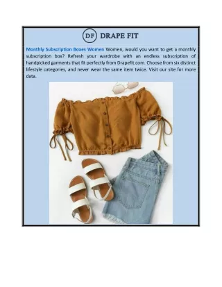 Monthly Subscription Boxes Women  Drapefit.com