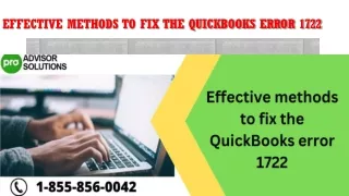 effective methods to fix the quickbooks error 1722