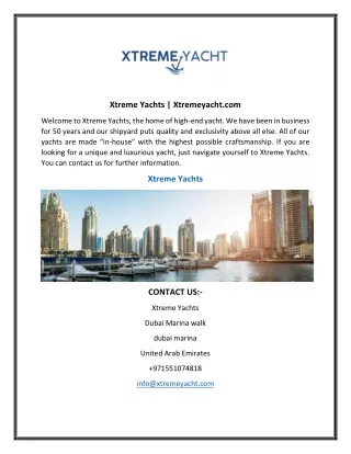 Xtreme Yachts  Xtremeyacht.com