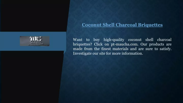 coconut shell charcoal briquettes