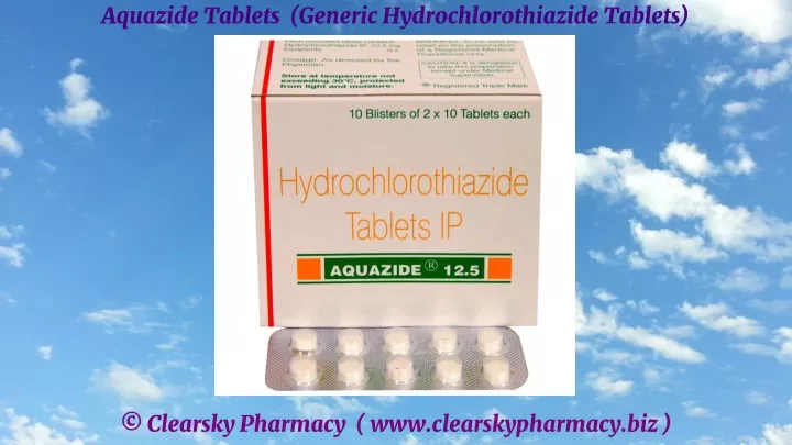aquazide tablets generic hydrochlorothiazide
