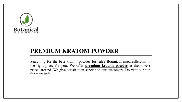 premium kratom powder