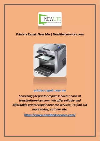 Printers Repair Near Me | Newliteitservices.com