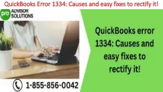 quickbooks error 1334 causes and easy fixes to rectify it
