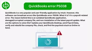 QuickBooks error PS038