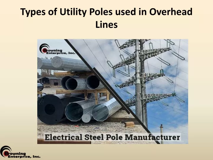 types of utility poles used in overhead lines