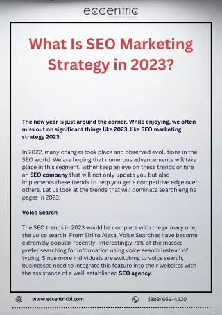 What Is SEO Marketing Strategy in 2023