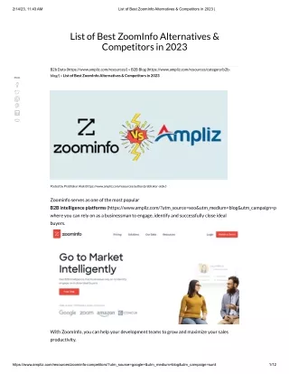 List of Best ZoomInfo Alternatives & Competitors in 2023 _
