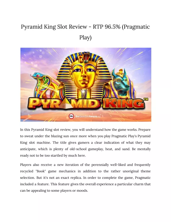 pyramid king slot review rtp 96 5 pragmatic