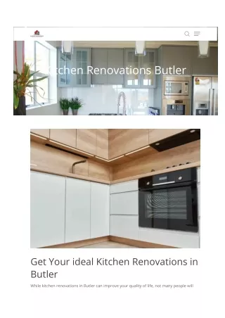 Kitchen Renovations Butler