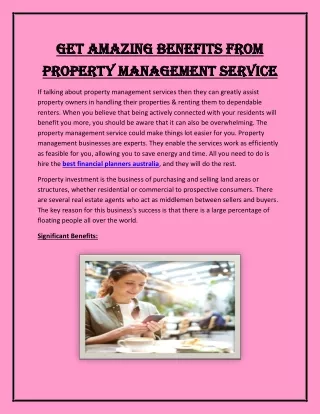 Get Amazing Benefits from Property Management Service