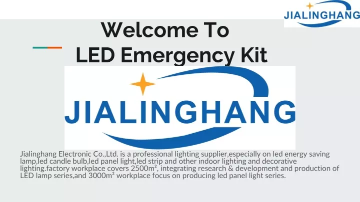 welcome to led emergency kit