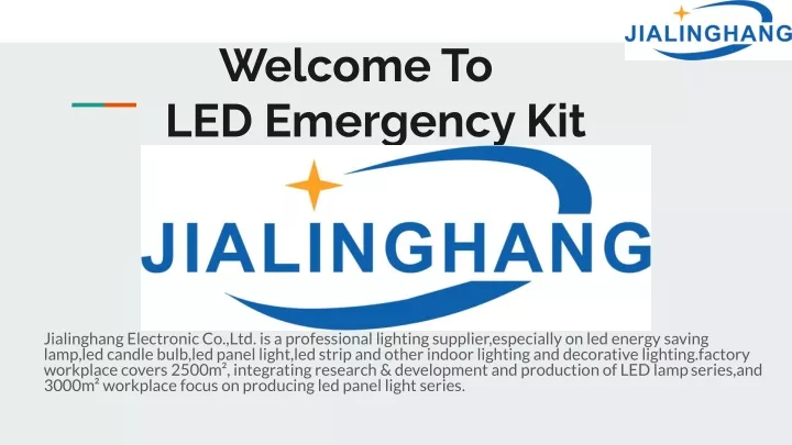 welcome to led emergency kit