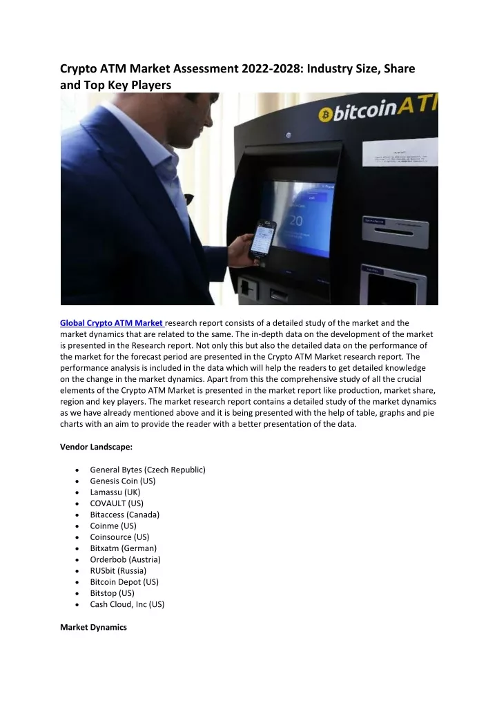 crypto atm market assessment 2022 2028 industry