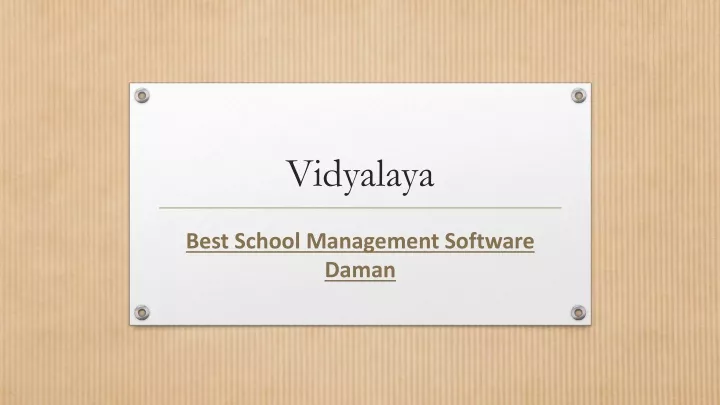 vidyalaya