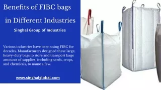 benefits of fibc bags