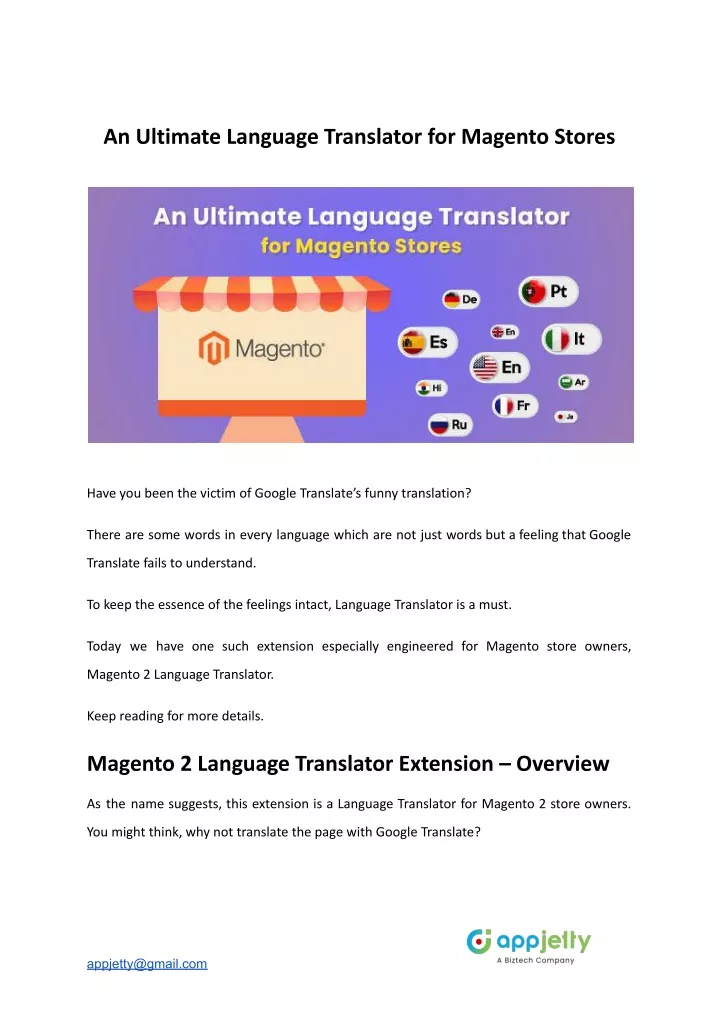 an ultimate language translator for magento stores