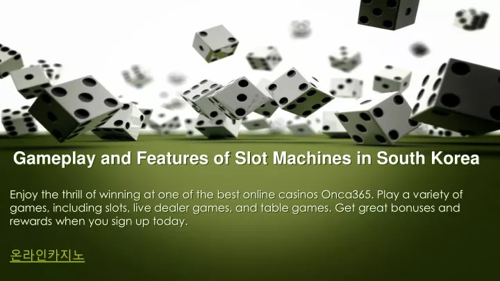 gameplay and features of slot machines in south korea