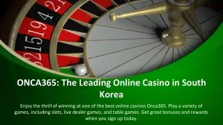 ONCA365_ The Leading Online Casino in South Korea