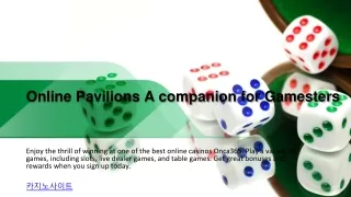 Online Pavilions A companion for Gamesters