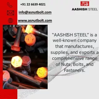 Bolts | Stainless Steel Fasteners | Screw | Aashish Steel
