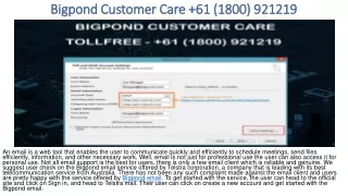 bigpond customer care 61 1800 921219 bigpond