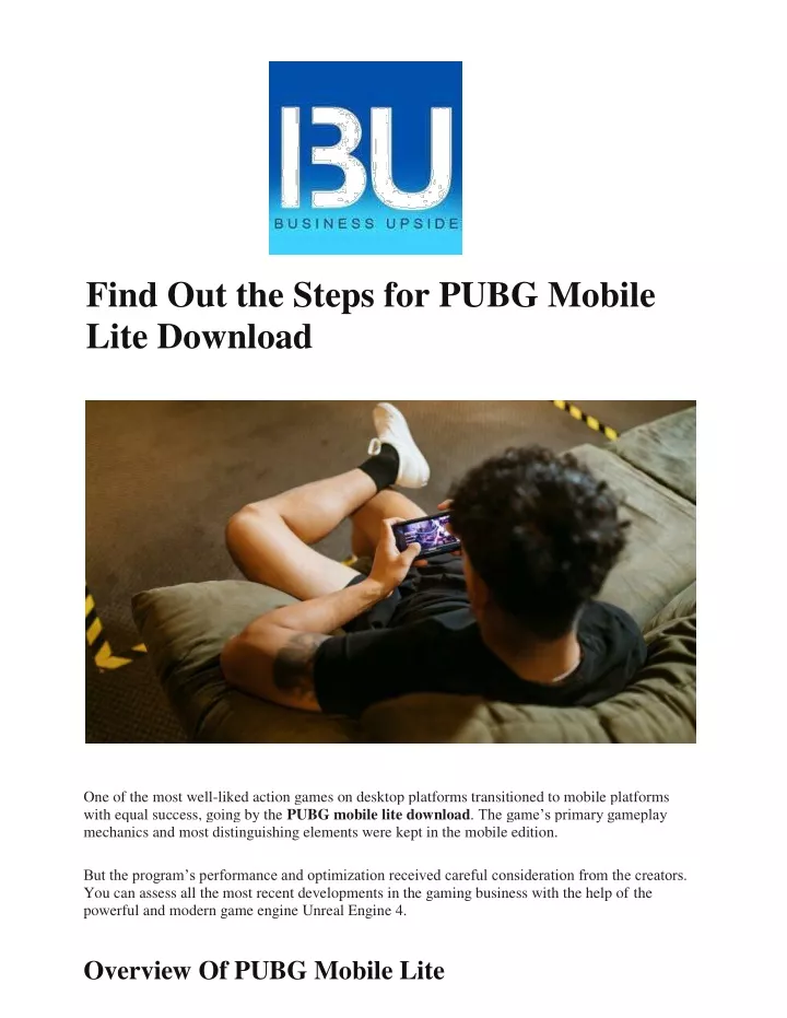 find out the steps for pubg mobile lite download