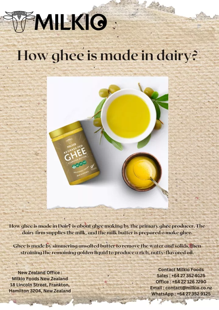 how ghee is made in dairy