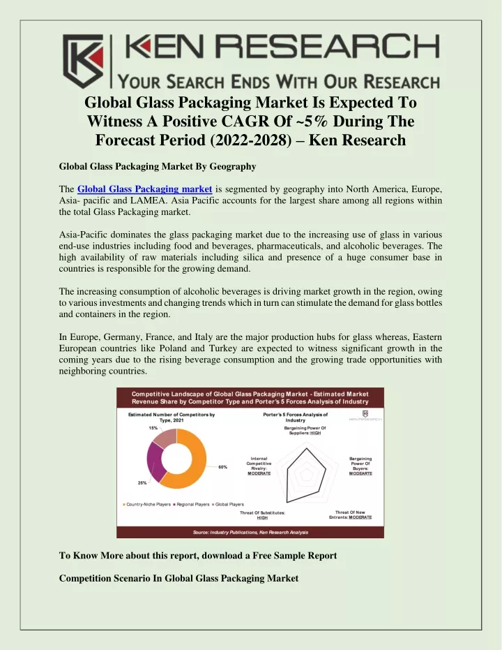 global glass packaging market is expected