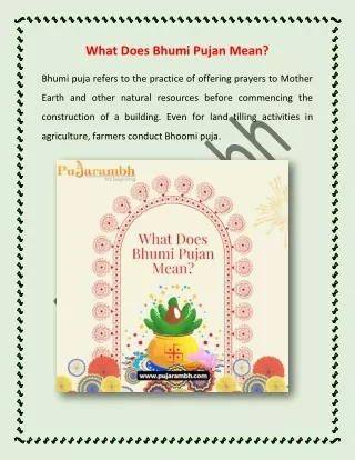 What Does Bhumi Pujan Mean_Pujarambh